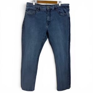 urban star dark wash stretch denim 40x32 western wear straight leg casual jeans